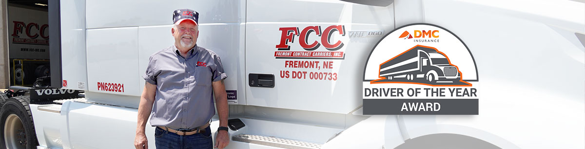 DMC Driver of the Year winner Rob Jensen of Fremont Contract Carriers, Inc.